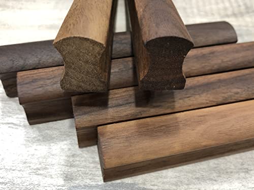 Honjie 6Pcs Drawer 9.06"/230Mm Solid Pulls Walnut Kitchen Wardrobe Cabinet Hardware Pull Handle With Screws(Hole Distance 7.56"/192Mm) #TOP5