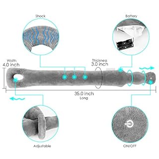 lomitech Travel Pillow/Vibration Wrap Neck Massage,Airplane Pillow Portable Battery Operated Adjustable Vibrating Pillow for Neck Pain Relief,Gift for Parents(Vibration)