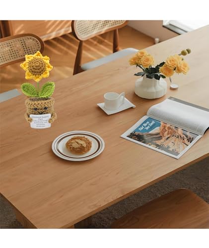 NHCDFA Crochet Flowers, Sunflower Crochet, Crochet Flowers Bouquet Gratitude Crochet Flower Decor Gift for Friends Mother's Day Teacher's Day Anniversary Thank You Present