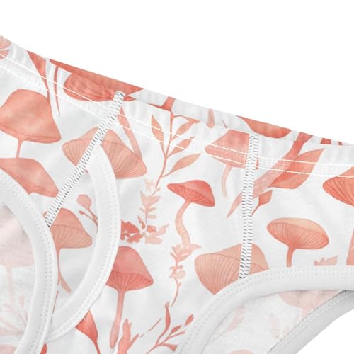 KLL Red Safari Mushroom Plant Little Boys Pure Cotton Boxer Briefs Breathable Undies4