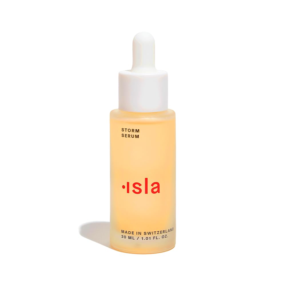 ISLA Storm Serum Firming Hydration Treatment, Improves Skin Firmness, Reduces Visible Fine Lines & Calms Redness, Chronopower, Glycation Complex & Phytocelltec, Made in Switzerland, 1.01 fl oz