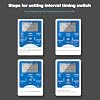 Timer Outlet, Digital Outlet Timer with Countdown/Repeat Cycle Intermittent, Indoor Timed Power Switch, Minimum Setting by Seconds, 110V/220V (D04M)