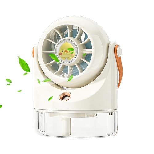 Whnbuij Ventilador de agua | Recargable, potente refrigeración – de mesa con pulverizador de agua para viajes, camping, senderismo