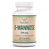 Double Wood Supplements D Mannose 500mg Capsules, 90 Count (D-Mannose for Urinary Tract Health and Bladder Lining, Helps UTI Prevention) Vegan Safe, Non-GMO, Gluten Free