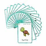 YIYEE Carte di apprendimento degli animali marini, 20 carte di parole inglesi per la prima infanzia, adatte per insegnanti e terapisti autismo