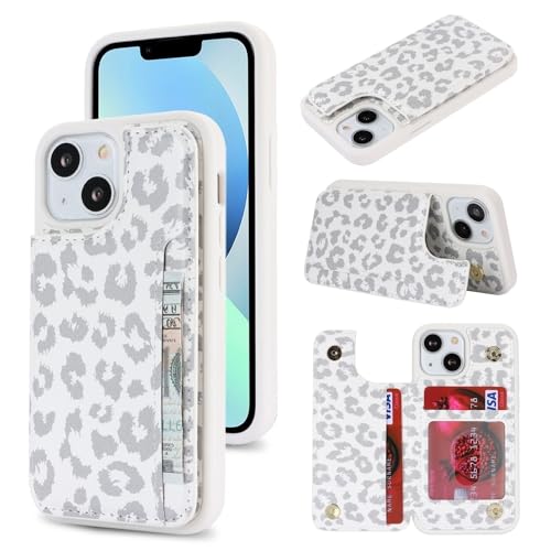 Étui iPhone 13 Mini protection RFID et porte-carte intégré blanc