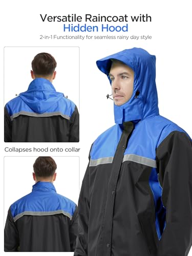 image for ProHydra Mens Rain Suits with Air Vents Reflective Stripes Waterproof 