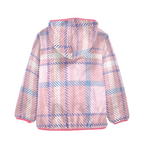 GuoChe Buffalo Plaid Light Pink Toddler Boy Fleece Jacket2