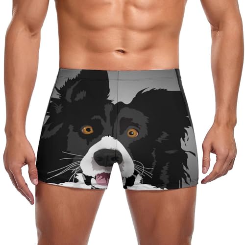 Short de bain homme étanche et confortable style aquarelle motif chien