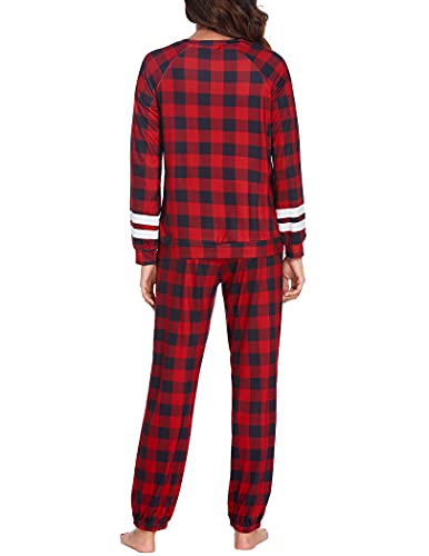 Image of Ekouaer Sweatsuits Womens Loungewear Set Tracksuit Long Sleeve Pajamas Set with Pockets 2 Piece Outfits Lounge Sets