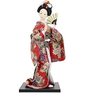 12 Inch Geisha Kimono Doll: Japanese Geisha Doll - Asian Geisha Collectible Figurine Home Decorat...