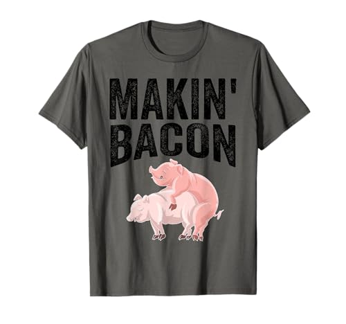 Divertente regalo di pancetta per uomini e donne Cool Pig Bacon Joke Maglietta