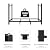 ARIFARO 4ft Firewood Rack, Adjustable Outdoor Indoor Log Holder Steel Heavy Duty Wood Rack,for Firewood Storage Wood Stacker, Rustproof, Easy Assembly, Black
