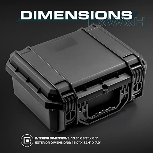 Seahorse 530 Heavy Duty Protective Dry Box Case Without Foam - Tsa Approved / Mil Spec / Ip67 Waterproof / Usa Made For Cameras, Action Cameras, Firearms, Camping, Kayaks (Black) #TOP5