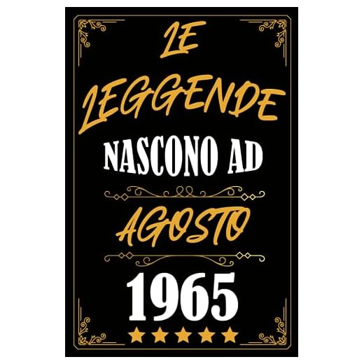 Le Leggende Nascono Ad Agosto 1965: Idea Regalo di compleanno 58 anni originale per donne e uomini / Quaderno a righe"