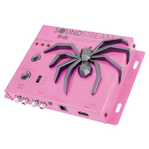 SOUNDSTREAM BX-10R | Bass Processor - Digital Sound Restoration, Maximizer and Reproducer - Car Audio Booster - Plush Pink Gunmetal Grey