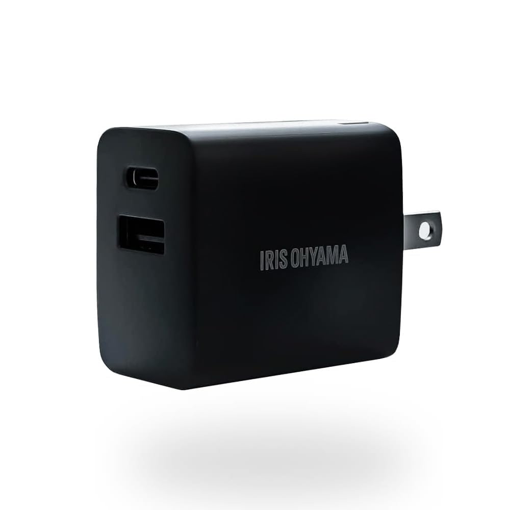 Amazon | アイリスオーヤマ USB充電器 2ポート(USB-A/USB-C) 15W AC