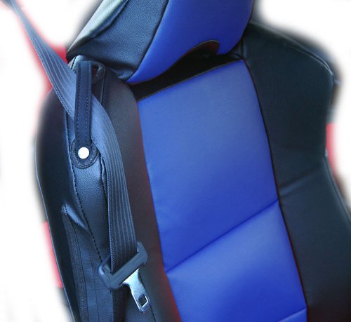 Iggee Black/Blue Artificial Leather Custom Fit Front Seat Cover Designed For Scion Fr-S #TOP1