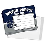 Desert Cactus University of Nevada Reno Party Invitation UNR Wolf Pack 5x7 Invites Cards Celebration 10 Count With Envelopes (Football Watch Party)