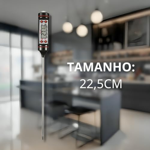 Termômetro Digital Culinário Espeto De -50ºC Até 300°C