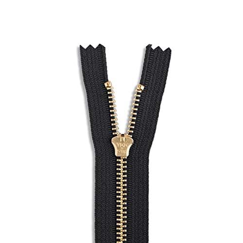 Amazon.com: 4 Inch Metal Zipper Black Gold Brass Heavy Duty Non