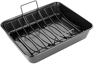 Tala Performance Extra Large Roaster with Rack, Professional Gauge Carbon Steel with Eclipse Premium Non-Stick Coating 38 cm x 32 cm x 7.5 cm