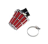 ATU / Explorer Commodo 50 Filtro de aire Malossi Racing rejilla de 38 mm, rojo y cromo