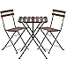 STILISTA® Bistro-Set 3-teilig aus Akazienholz 1x Tisch + 2X Stuhl, klappbar