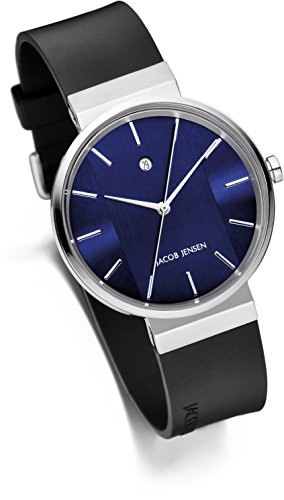 JACOB JENSEN Unisex-Armbanduhr Analog Quarz Kautschuk JACOB JENSEN NEW SERIES NO. 739