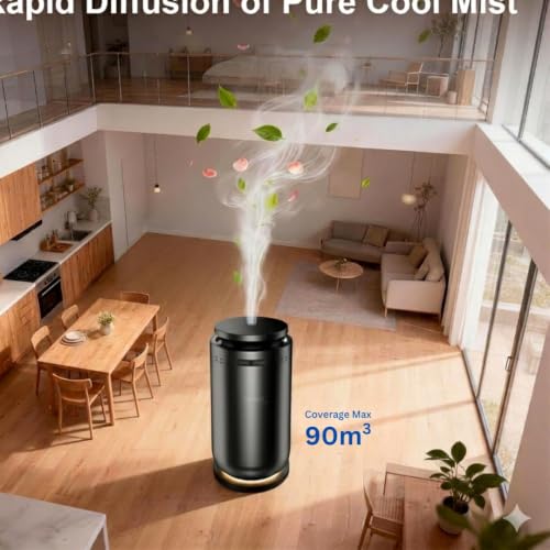 Image of STARQ Smart Car Aroma Diffuser Rechargeable Air Freshener Mist Dispenser with Auto On /Off, 3 Speed Modes & Stylish Interior Decor (S8)