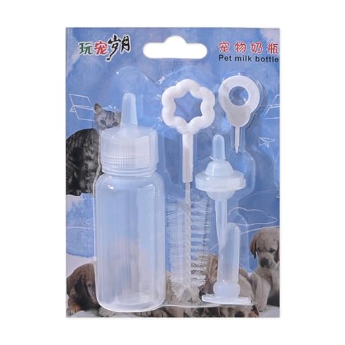 Handfeeding Set for Kitten Puppies and Small with Pet Nursing Bottle and Brush Set Soft and Durable