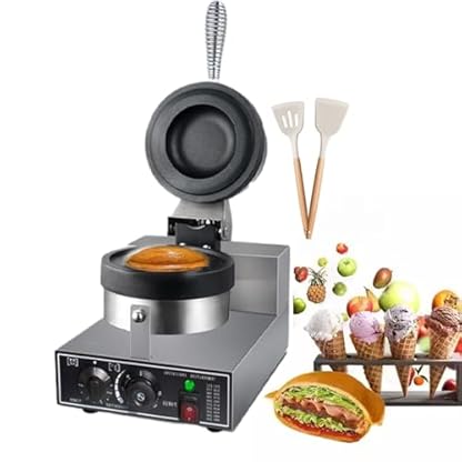 Elektrische Burger-Presse, Edelstahl-Eiscreme-Sandwich-Presse, 0-5 Minuten-Zeit, einfaches Bedienfeld, elektrische Burger-Maschine, mit 2 Silikonschaufeln, für Imbissstände, Dessertläden, Ko