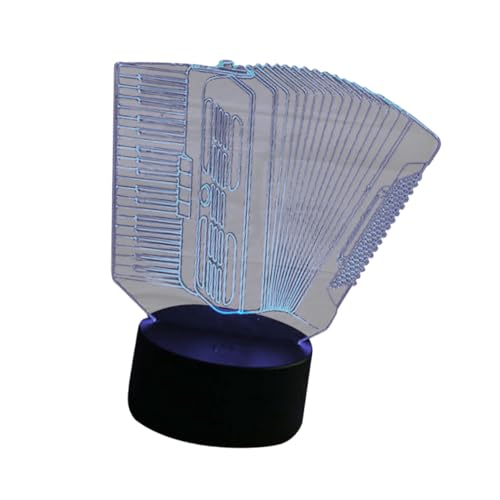 Lampe LED tactile avec effet 3D accordéon et plaque acrylique pour ambiance maison