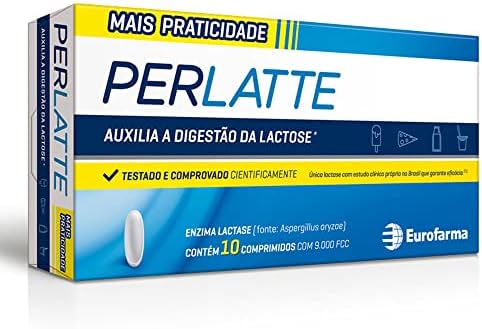 Perlatte Enzima Lactase 9.000 UFCC 10 Comprimidos