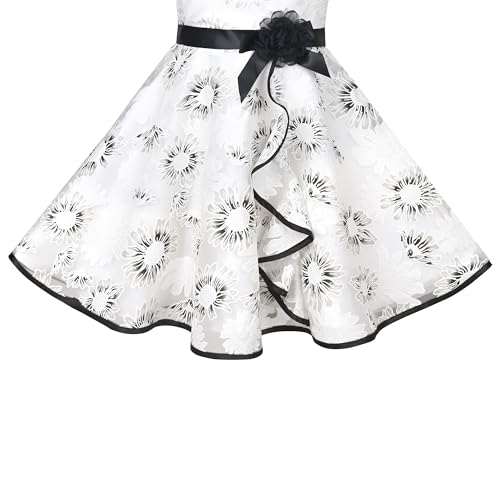 Sunny Fashion 3 Layers Girls Dress Sunflower Wave Pageant Bridesmaid Kids4