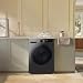Samsung WD9BHG5U34BXEG Waschtrockner, 9+6 kg, Waschmaschine und Trockner in einem Gerät, AI Ecobubble & SmartThings, Super Speed, Hygiene-Dampfprogramm, Mikroplastikprogramm, Inox