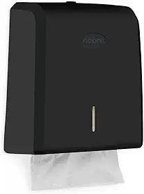 Toalheiro Dispenser Papel Toalha Interfolha Para Secar as Mãos Parede Banheiro Cozinha Restaurantes Consultorios Escritório Preto Shokki