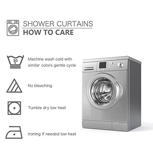 Muuyi Shower Curtain, Brown Shower Curtain, Shower Curtains For Bathroom, Waterproof Shower Curtains With 12 Hooks 72 X 72 Inches #TOP2