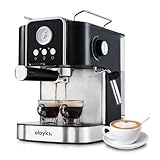 Espresso Machine 20 Bar, Olayks Professtional Espresso Coffee Maker with Milk Frother Steam Wand for Latte, Cappuccino, Espresso Maker with 1.7L Removable Water Tank, Gift for Dad or Mom