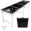 GoPong 8 Foot Portable Beer Pong / Tailgate Tables (Black, Football, American Flag, or Custom Dry Erase)