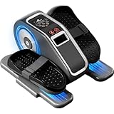 Under Desk Elliptical Machine, Electric Seated Leg Exerciser, Mini Ellipse with Remote, 12 Speed Levels, Forward & Reverse Direction, Manual & Auto Mode for Home & Office
