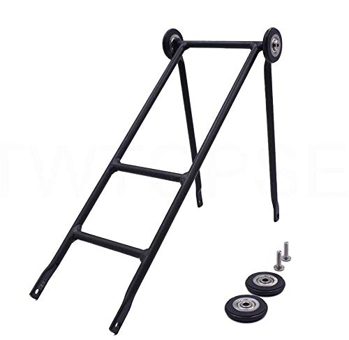 Rack para Brompton y 4 ruedas estante trasero negro