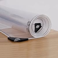 Lona Transparente Impermeable Exterior con Ojales,Anti Congelación Película a Prueba de Lluvia Toldo de Aislamiento Cubierta de Plástico PVC,para Jardín Pabellones Terrazas,400g/? (100x350cm)