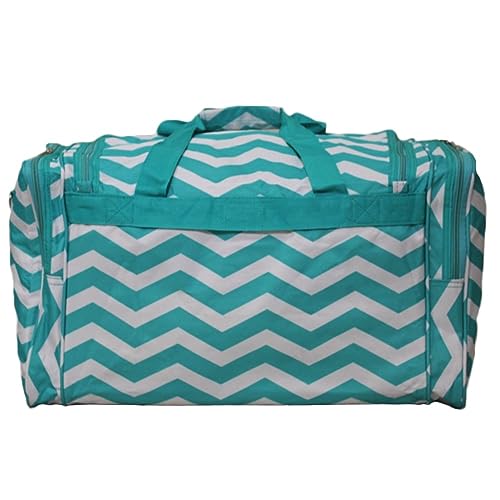Image of World Traveler 81T16-165LT /W Duffle Bag, One Size, Blue White Chevron