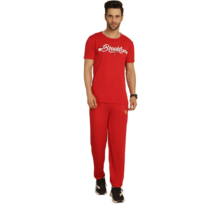 Image of VIMAL JONNEY White Cotton Printed CO-ORD Set Tracksuit for Men-T PRT 23 WHT D10 WHT. 02-P