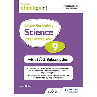 Cambridge Checkpoint Lower Secondary Science Teacher's Guide 9 with Boost Subscription Booklet
