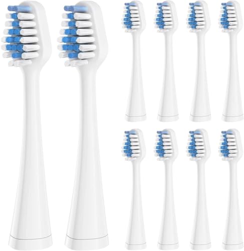 Cabezales De Cepillo De Dientes Compatibles Con Waterpik, Cabezales De Cepillo De Dientes Eléctricos De Repuesto, Higiene Bucal, Limpieza, Boquillas De Cerdas Suaves, 10 Unidades(10pcs white)