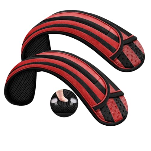 Image of ZINZ 2-Pack Universal Shoulder Pad with Ultra Thick Cushion for Bag Luggage Bag Crossbody, Plus Long & Anti-Slip & Breathable,Black red Black