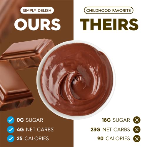 Image of Simply Desserts Chocolate Instant Pudding, Sugar-Free, 6-Pack - Healthy Dessert, Keto Snacks, Vegan & Diabetic-Friendly, Kosher, 1.7 Oz Ea