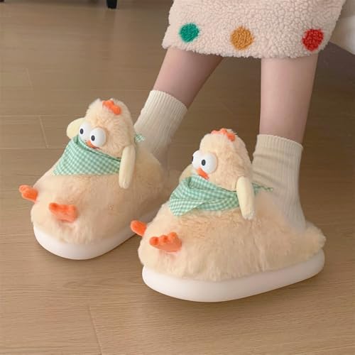 Funny Chicken Plush Slippers for Women Adults Cute Animal slippers4